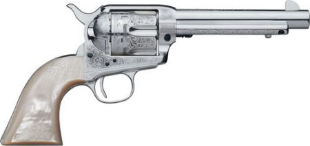 Uberti 1873 Cattleman, .45 Colt, 4.75" Barrel, 6rd, Full Scroll Engraving, Stainless Steel