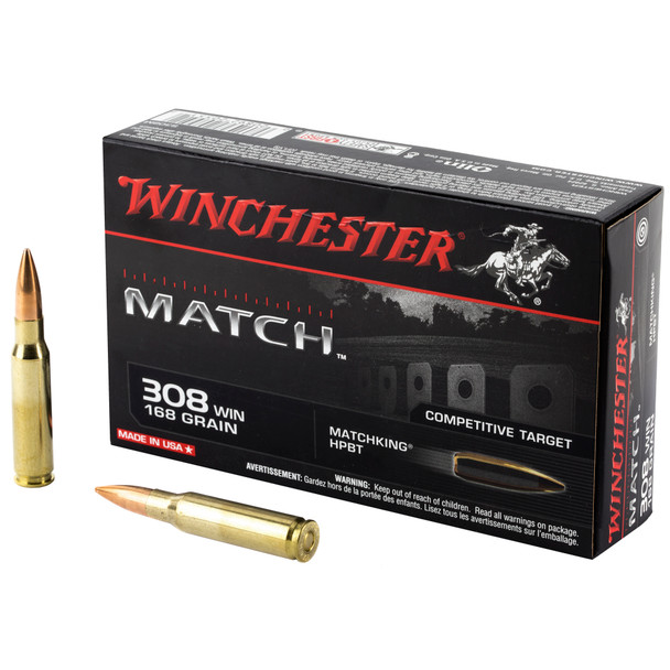 Winchester Supreme Match 308 Winchester 168 Grain Boat Tail Hollow Point