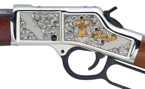 Henry Golden Boy, .22 Short/Long/LR, 20" Barrel, 16rd LR / 21rd Short, American Walnut, God Bless America - Image 3