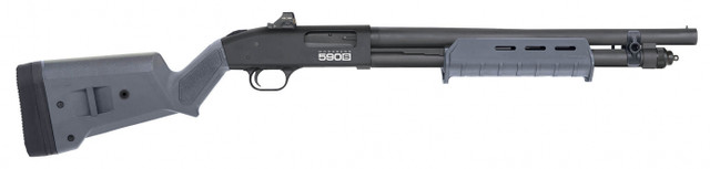 Mossberg 590S Optic Package 12 Ga Pump 3" 18.50" Barrel, MOE Forend, Gray Magpul SGA Adj Stock, Holosun Micro Dot, 5 Rd