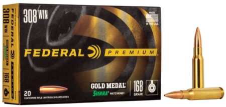 Federal Premium Gold Medal Match .308 Win 168gr Sierra MatchKing
