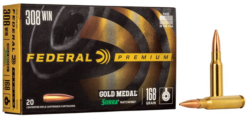 Federal Premium Gold Medal Match .308 Win 168gr Sierra MatchKing