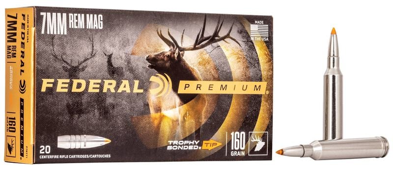 Federal Premium Trophy Bonded Tip 7mm Rem Mag 160gr