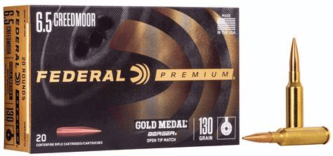 Federal Gold Medal Match 6.5 Creedmoor 130gr Berger AR OTM