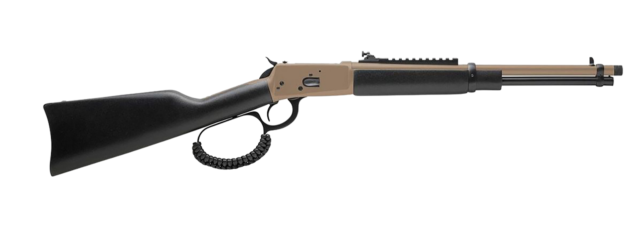 Rossi R92 44 Magnum, 16.5" Threaded Barrel, FDE, Black Coated Wood Furniture, 8rd