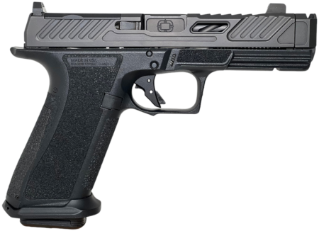 Shadow Systems XR920P 9mm, 4.2" Black Spiral Fluted Compensated Barrel, Nitride, Black, Front Tritium Sight, Trigger Safety, 17rd, 2 mags