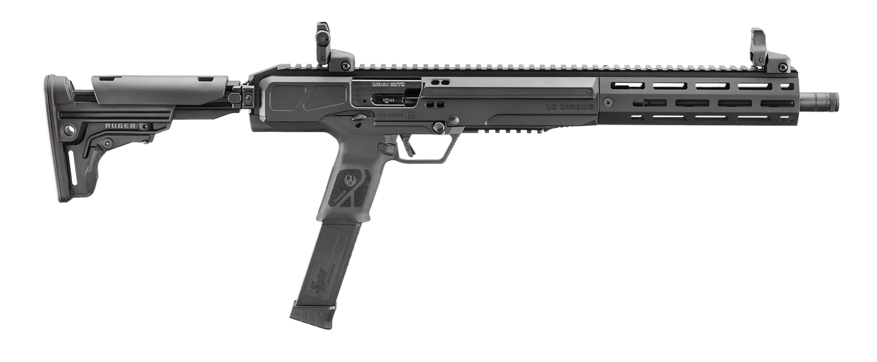 Ruger LC Carbine 10mm,16.25" Threaded Barrel, Black, Folding Stock, 30rd