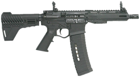 ATI Alpha Maxx AR15 Pistol 5.56x45/223, 7.5" Barrel, Black, Flip Up Sights, Pro 2A Blade Brace, M-Lok, 60rd