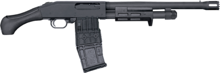 Mossberg 590M Breacher 12 Ga Pump 2.75" 10rd,14.38" Matte Blued Heavy Walled Barrel, M-Lok Forend, Matte Blued Drilled & Tapped Receiver, Black Birdshead Grip