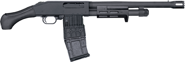 Mossberg 590M Breacher 12 Ga Pump 2.75" 10rd,14.38" Matte Blued Heavy Walled Barrel, M-Lok Forend, Matte Blued Drilled & Tapped Receiver, Black Birdshead Grip