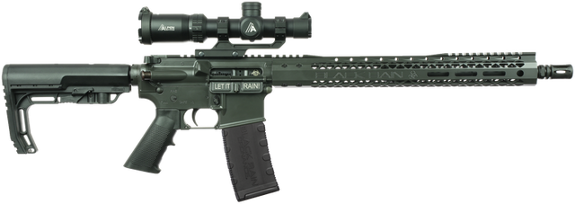 Black Rain Ordnance Spec15 w/Optic ROTR 5.56 NATO 16" Barrel, Smoke Receiver, M-LOK Handguard, Magpul Polymer Stock, G.I. Grip, Alpen 1-4x24mm Scope, 30 Rd