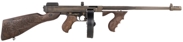 Thompson 1927A-1 Bonnie & Clyde .45 ACP 50rd,18" Finned Barrel, Aluminum Receiver Fixed Stock