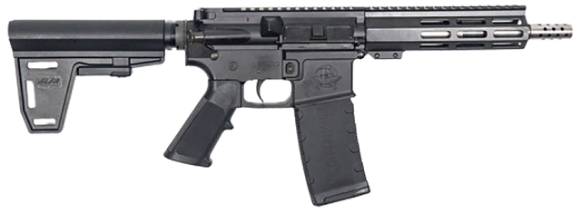 Great Lakes AR15 Pistol 223 Wylde, 7.50" Barrel, Black, Brace