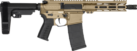 CMMG Banshee Mk4 300 Blackout,8" Threaded Barrel, M-Lok, Coyote Tan, Picatinny, Black RipBrace, Zeroed Grip, 30rd