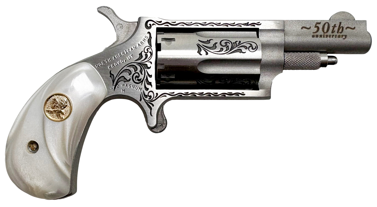 NAA 22M 1 5/8" 50TH Anniversary Engraved, White