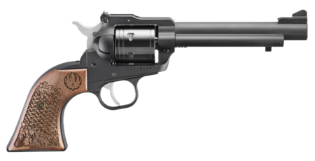 Ruger Super Wrangler Collector's Series 22 LR/22 WMR 5.50" Black Cerakote Frame & Cylinder, Engraved American Walnut Grip 6 Shot