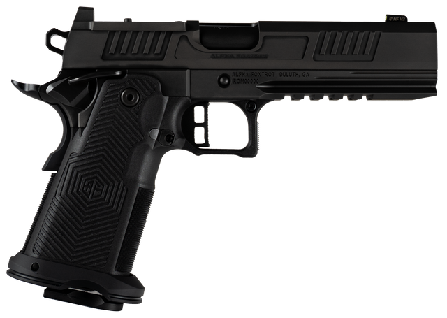 Alpha Foxtrot AF1911 Romulus Full Size 9mm 5" Ramped Barrel, Optic Ready/Serrated Slide, Picatinny Rail, Polymer Grip, 20 Rd
