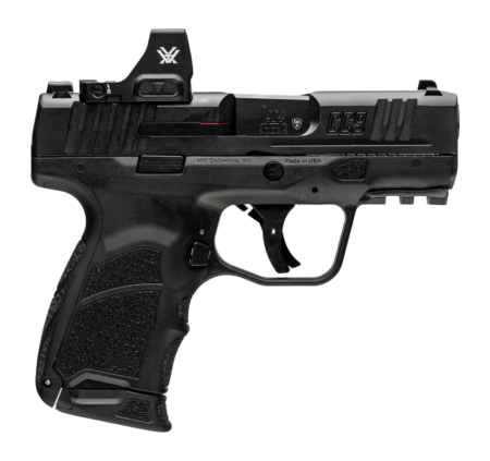 Heckler & Koch CC9 Optic Package 9mm, 3.32" Barrel, Black, Front Tritium Night Sight, Vortex Defender CCW Red Dot Sightt, (1)-12rd Mag and (1)-10rd Mag