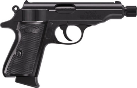 Walther PP SD 32 ACP, 3.9" Barrel, Threaded, Matte Black, Fixed Sights, 2x8rd Mags