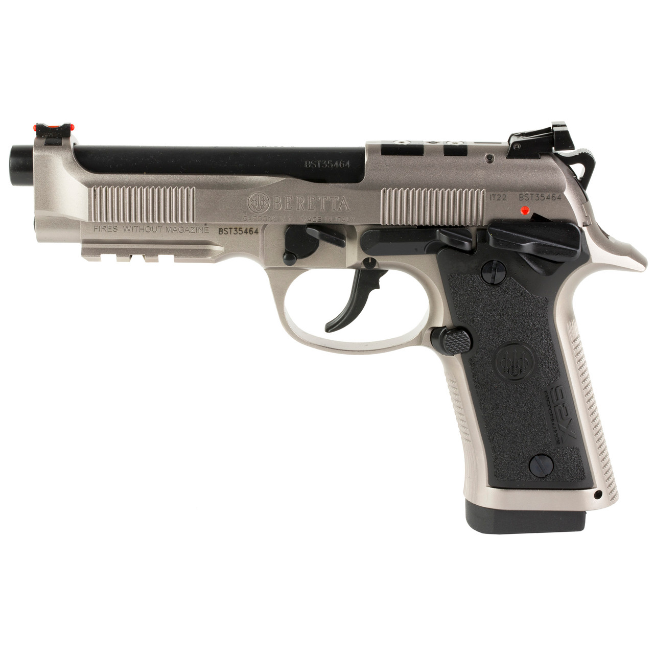 Beretta 92X Performance Carry DA/SA 9mm, 4.9" Barrel, Nistan Finish, Fiber Optic Front/Adj Rear Sight, Optic Ready, 15rd
