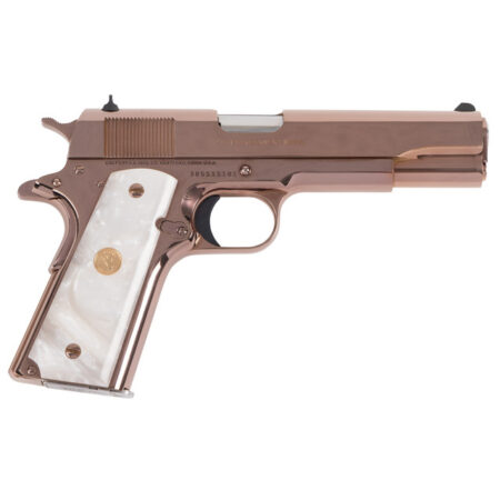 Colt Government TALO Edition 38 Super, 5" Barrel, Rose Gold, Ivory Grip, 7rd