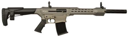 GForce GF25 12 Ga, 3" Chamber 20" Barrel, Tactical Gray, Black Furniture, 5rd