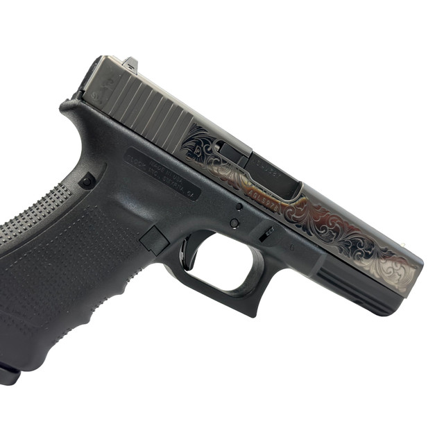Glock G17 Gen 4 TALO Exclusive 9mm, 4.49" Barrel, Engraved Scrollwork Slide, Black Frame, 17rd - Image 3
