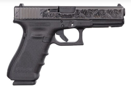 Glock G17 Gen 4 TALO Exclusive 9mm, 4.49" Barrel, Engraved Scrollwork Slide, Black Frame, 17rd