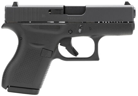 Glock G42 Gen 3 380 ACP, 3.25" Barrel, Black, Fixed Sights, 6rd