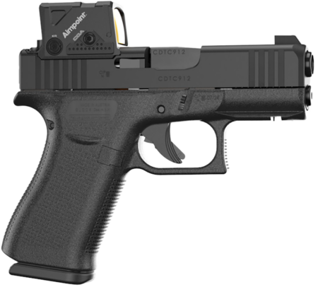 Glock G43X COA w/Aimpoint Slim Sub-Compact 9mm 10+1 3.41" Barrel, Textured Poymer Grip, Aimpoint COA 3.5 MOA Red Dot, 10 Rd
