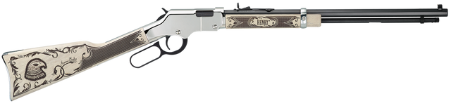 Henry Golden Boy American Eagle 22 S/L/LR, 20" Barrel, Ivory Color Stock, Nickel Rec, 21rd