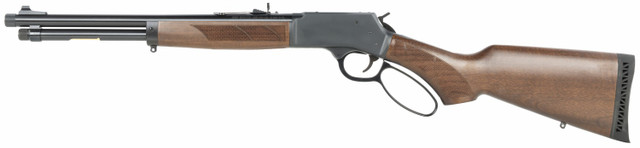 Henry H12 Protector Carbine 357 Magnum/.38 Special, 16.5" Threaded Barrel, Blued, American Walnut, Checkered, Adj Semi-Buckhorn Diamond Insert, Brass Bead Front, 7rd - Image 3