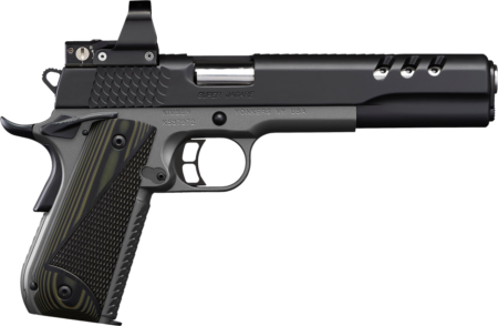 Kimber Super Jagare 10mm, 6" Barrel, Charcoal Gray Frame, Black Slide, Micarta Grip, DeltaPoint Pro Optic, 8rd