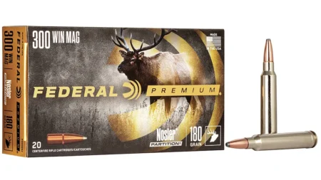 Federal Premium VITAL-SHOK .300 Winchester Magnum 180 Grain Nosler Partition Centerfire Rifle Ammunition