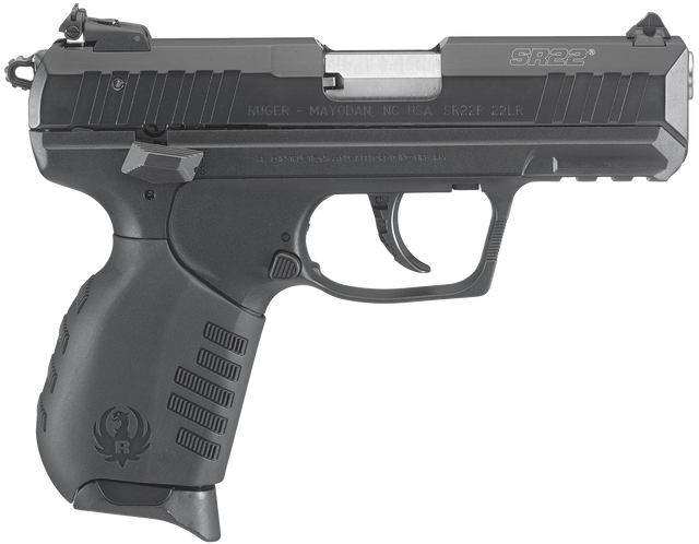 Ruger SR22 22 LR, 3.5" Barrel, Black, Adjustable 3-Dot Sights, Alloy Frame, 10rd