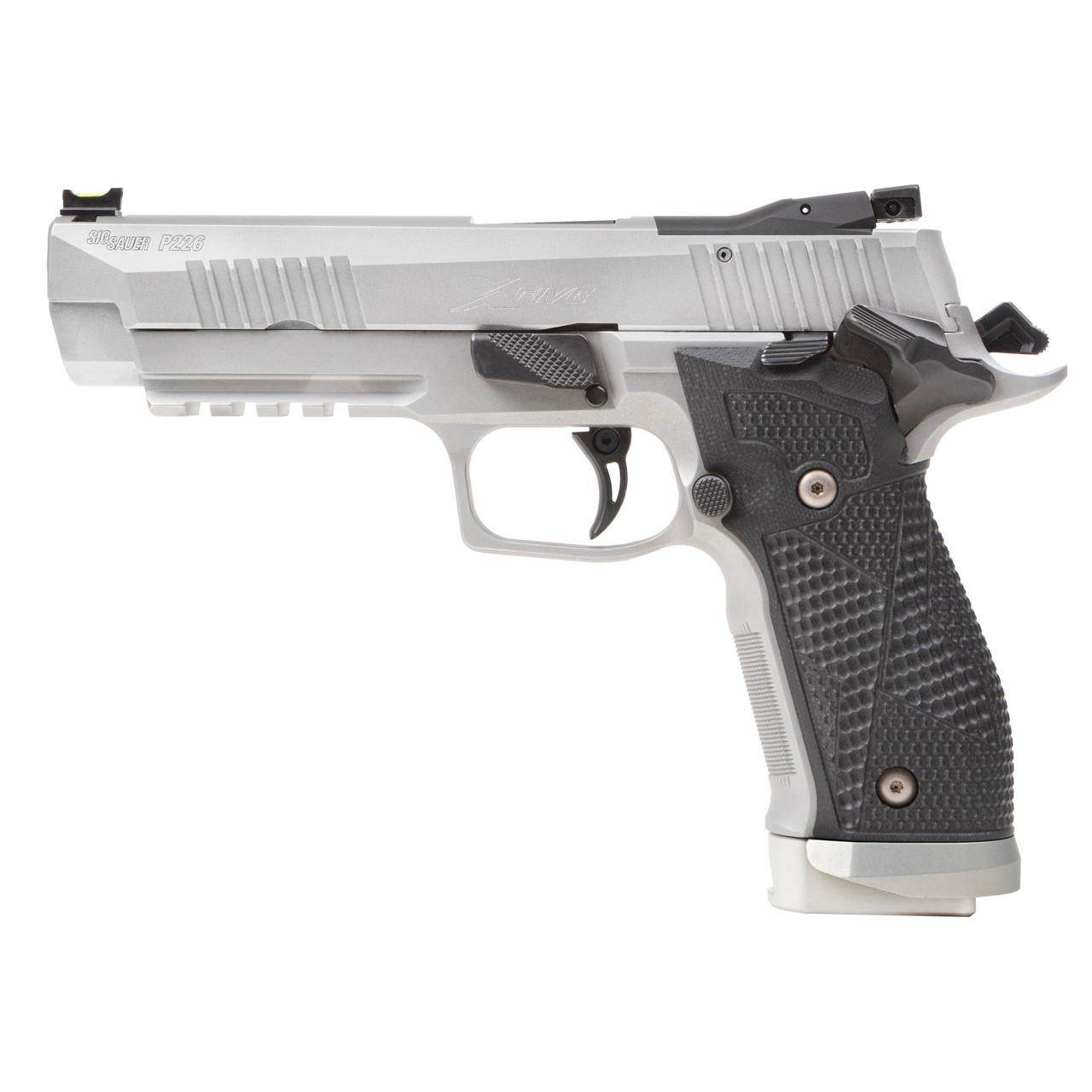 Sig Sauer P226 XFive 9mm, 5" Barrel, Stainless Frame, G10 Piranha Grip, 20rd - Image 2