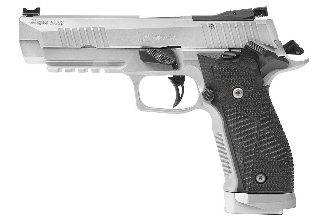 Sig Sauer P226 XFive 9mm, 5" Barrel, Stainless Frame, G10 Piranha Grip, 20rd