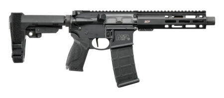 Smith & Wesson M&P 15 AR15 Pistol 5.56mm/223, 7.5" Barrel, Black, Adjustable Stabilizing Brace, Blast Diverter, M-Lok Handguard, 30rd