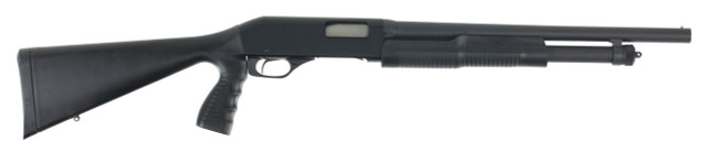 Stevens 320 Security 12 Ga, 3" Chamber 18.5" Barrel, Black, Pistol Grip, Bead Sight, 5rd