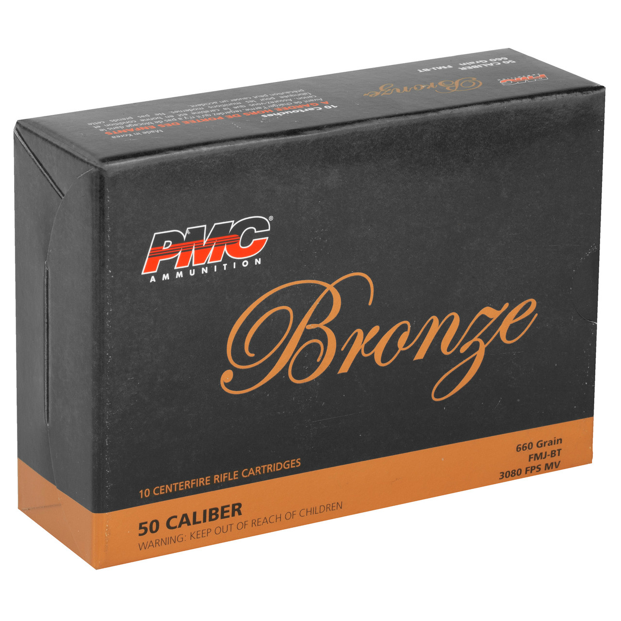 PMC Bronze 50 BMG, 660gr Full Metal Jacket Boat-Tail, 10rd Box - Image 2
